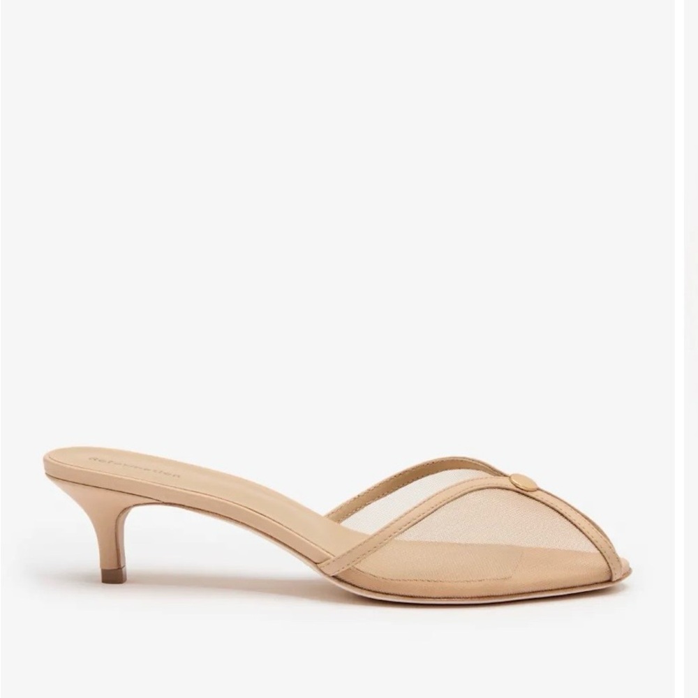 Reformation Women’s Wisdom Peep Toe Mule. - Picture 4 of 12